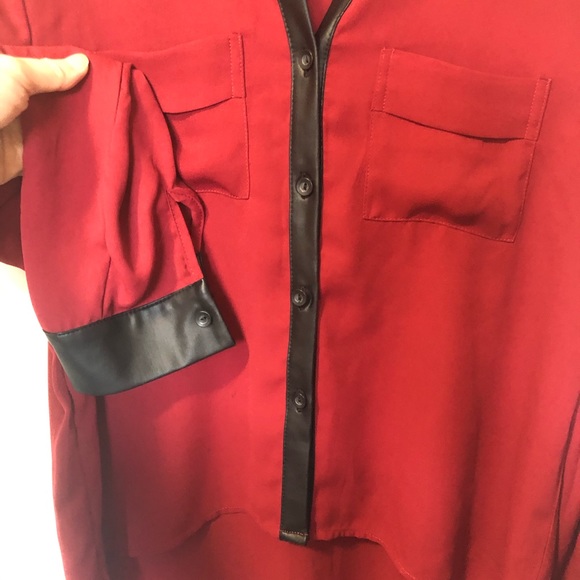 Crimson Chiffon Blouse - Picture 6 of 6